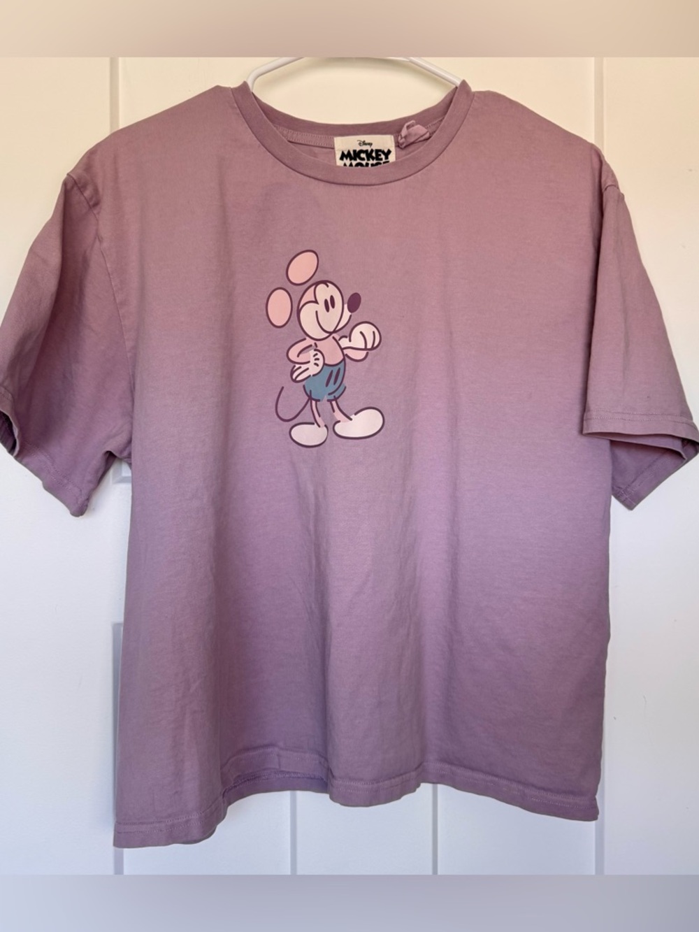 Disney Woman’s Lilac Mickey Mouse T-Shirt Size XL